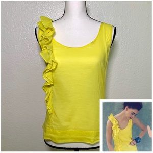 ANTHROPOLOGIE Fei Sleeveless Ruffled Shirt